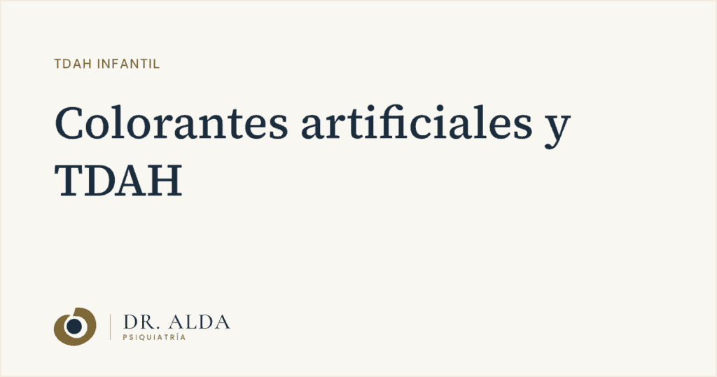 Portada del artículo «Colorantes artificiales y TDAH»