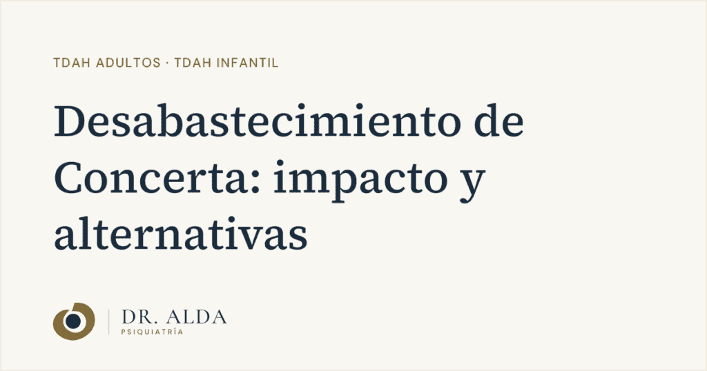 Portada del artículo «Desabastecimiento de Concerta: impacto y alternativas»
